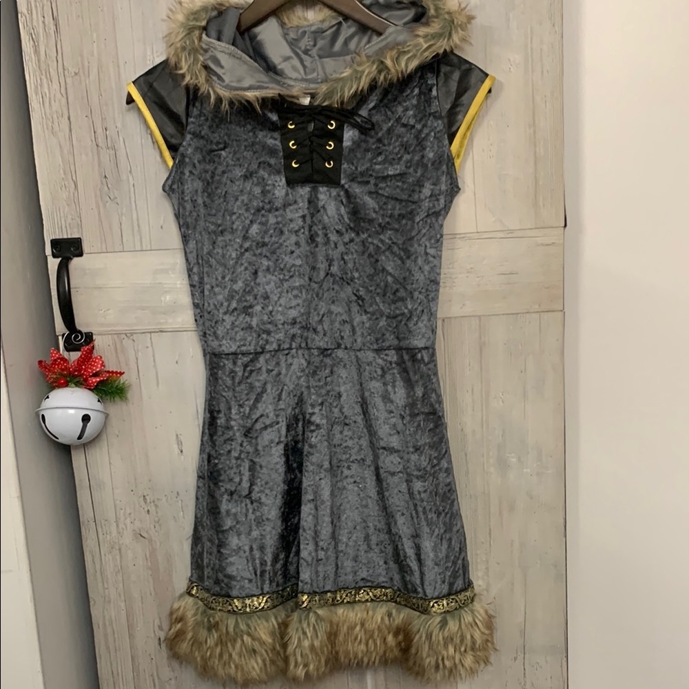 CosPlay Faux Fur Archer Dress
